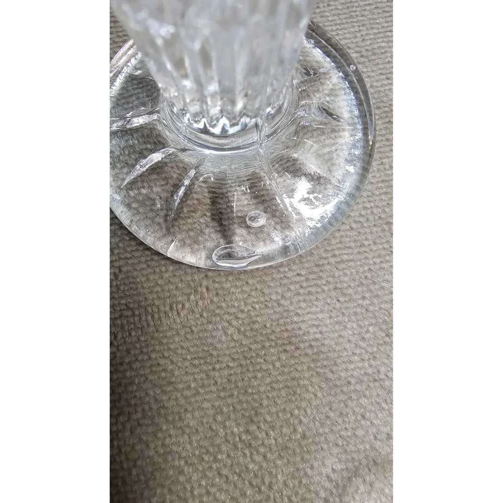 Eternal Crystal 6 Inch Bud Vase Set of 2 24% Lead Crystal Clear #314125 Taiwan
